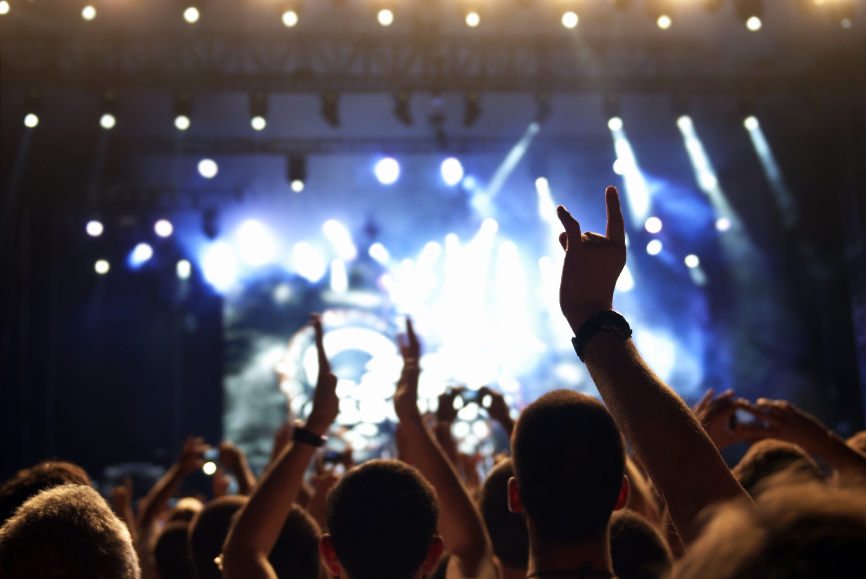 People dancing at a concert